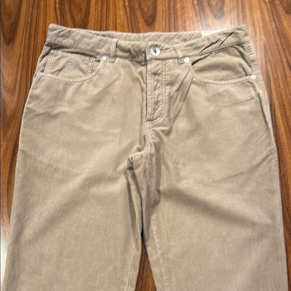 Brunello Cucinelli Tan Corduroy Pants Classic Style